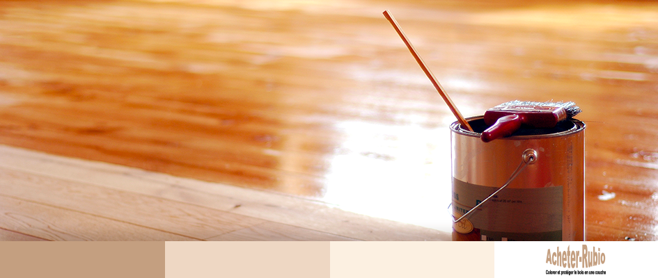 pot de peinture et parquet huilé